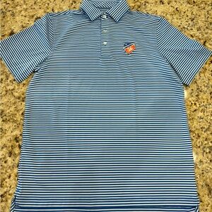 Vineyard Vines Navy and White Striped Polo - FC Cincinnati